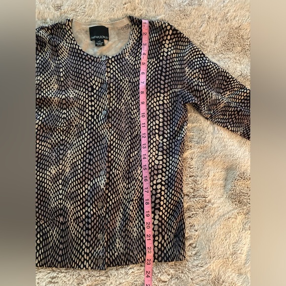 By Cynthia Rowley ~ (Small) Cotton 3/4 Sleeve Buttoned Cardigan Sweater - Picture 6 of 7
